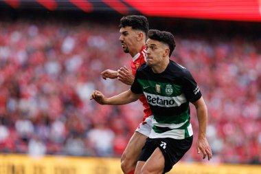 Tomas Araujo ve Pedro Goncalf Liga Portekiz maçı sırasında SL Benfica ve Sporting CP (Maciej Rogowski)