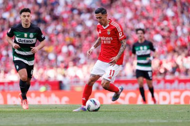 Angel Di Maria Liga Portekiz maçı sırasında SL Benfica ve Sporting CP (Maciej Rogowski) takımları arasında görüldü.)