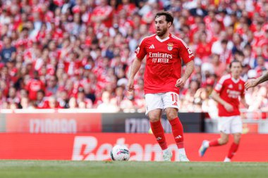 Orkun Kokcu, Liga Portekiz maçı sırasında SL Benfica ve Sporting CP (Maciej Rogowski) takımları arasında görüldü.)
