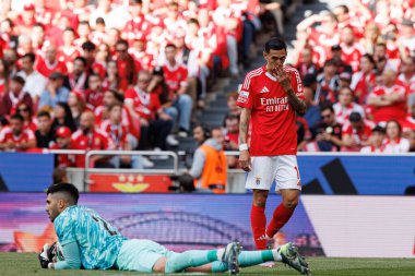 Rui Silva ve Angel Di Maria Liga Portekiz maçı sırasında SL Benfica ve Sporting CP (Maciej Rogowski)