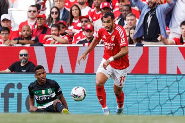 SL Benfica ve Sporting CP (Maciej Rogowski) takımları arasında Liga Portekiz maçında Geny Catamo ve Vangelis Pavlidis görüldü.)