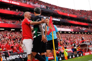 Fredrik Aursnes ve Maximiliano Araujo, Liga Portekiz maçı sırasında SL Benfica ve Sporting CP (Maciej Rogowski)