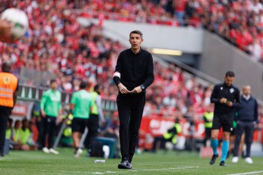 Bruno Lage Liga Portekiz maçı sırasında SL Benfica ve Sporting CP (Maciej Rogowski) takımları arasında görüldü.)