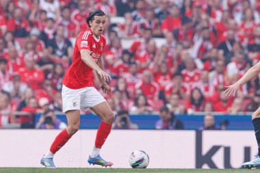 Alvaro Carreras, Liga Portekiz maçı sırasında SL Benfica ve Sporting CP (Maciej Rogowski) takımları arasında görüldü.)