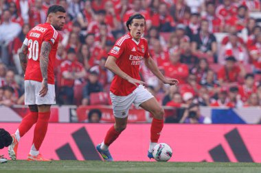 Alvaro Carreras, Liga Portekiz maçı sırasında SL Benfica ve Sporting CP (Maciej Rogowski) takımları arasında görüldü.)