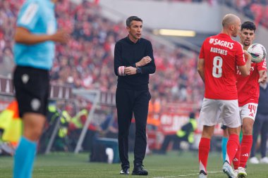 Bruno Lage Liga Portekiz maçı sırasında SL Benfica ve Sporting CP (Maciej Rogowski) takımları arasında görüldü.)