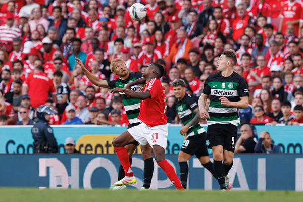 Hidemasa Morita ve Florentino Luis Liga Portekiz maçı sırasında SL Benfica ve Sporting CP (Maciej Rogowski)
