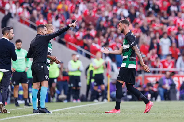 Liga Portekiz maçında SL Benfica ve Sporting CP (Maciej Rogowski) takımları arasında Zeno Tartışma görüldü)