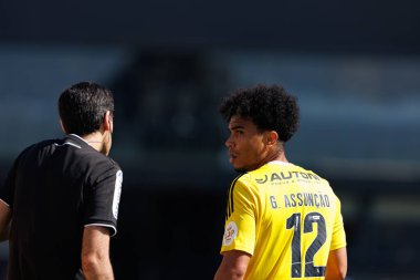 Gustavo Assuncao, Liga Portekiz maçı sırasında Estrela Amadora ve AVS Futebol SAD takımları arasında Estadio Jose Gomes 'de (Maciej Rogowski)