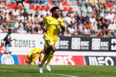 Cristian Castro Devenish, Liga Portekiz maçı sırasında Estrela Amadora ve AVS Futebol SAD takımları arasında Estadio Jose Gomes 'de (Maciej Rogowski)