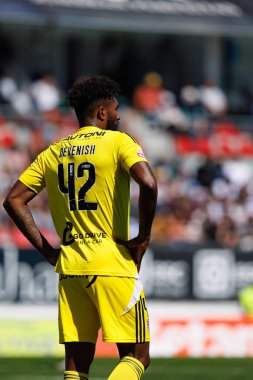 Cristian Castro Devenish, Liga Portekiz maçı sırasında Estrela Amadora ve AVS Futebol SAD takımları arasında Estadio Jose Gomes 'de (Maciej Rogowski)