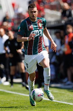 Leonel Bucca, Liga Portekiz maçı sırasında Estrela Amadora ve AVS Futebol SAD takımları arasında Estadio Jose Gomes 'de (Maciej Rogowski)