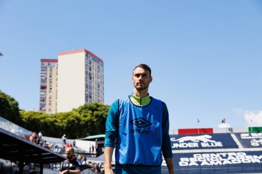 Ferro, Liga Portekiz maçı sırasında Estrela Amadora ve AVS Futebol SAD takımları arasında Estadio Jose Gomes 'de (Maciej Rogowski)