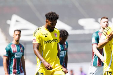 Cristian Castro Devenish, Liga Portekiz maçı sırasında Estrela Amadora ve AVS Futebol SAD takımları arasında Estadio Jose Gomes 'de (Maciej Rogowski)