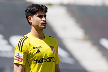 Liga Portekiz maçı sırasında Estrela Amadora ve AVS Futebol SAD takımları arasında Estadio Jose Gomes 'de (Maciej Rogowski)