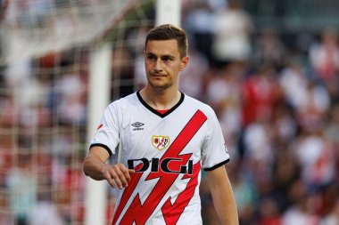 Jorge de Frutos, Estadio de Vallecas 'ta Rayo Vallecano ve Real Betis Balompie (Maciej Rogowski) takımları arasında LaLiga EA SPORTS maçı sırasında görüldü.