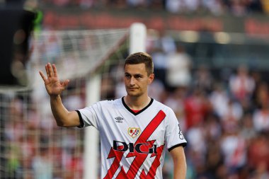 Jorge de Frutos, Estadio de Vallecas 'ta Rayo Vallecano ve Real Betis Balompie (Maciej Rogowski) takımları arasında LaLiga EA SPORTS maçı sırasında görüldü.