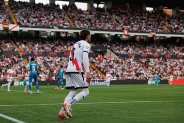 Josep Chavarria, Estadio de Vallecas 'ta Rayo Vallecano ve Real Betis Balompie (Maciej Rogowski) takımları arasında LaLiga EA SPORTS maçı sırasında görüldü.