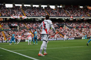 Josep Chavarria, Estadio de Vallecas 'ta Rayo Vallecano ve Real Betis Balompie (Maciej Rogowski) takımları arasında LaLiga EA SPORTS maçı sırasında görüldü.