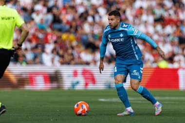 Aitor Ruibal, Estadio de Vallecas 'ta Rayo Vallecano ve Real Betis Balompie (Maciej Rogowski) takımları arasında LaLiga EA SPORTS maçı sırasında görüldü.