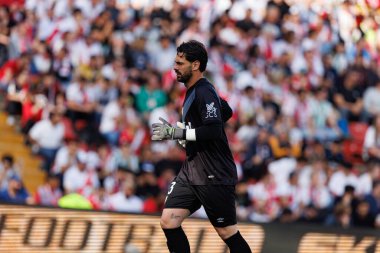 Augusto Batalla, LaLiga EA SPORTS maçı sırasında Estadio de Vallecas 'ta Rayo Vallecano ve Real Betis Balompie takımları arasında görüldü (Maciej Rogowski
