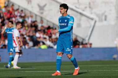 Johnny Cardoso, Estadio de Vallecas 'ta Rayo Vallecano ve Real Betis Balompie (Maciej Rogowski) takımları arasında oynanan LaLiga EA SPORTS maçı sırasında görüldü.