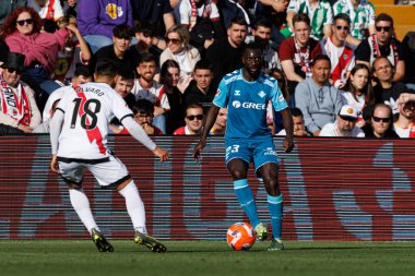 Youssouf Sabaly, Estadio de Vallecas 'ta Rayo Vallecano ve Real Betis Balompie (Maciej Rogowski) takımları arasında LaLiga EA SPORTS maçında görüldü.
