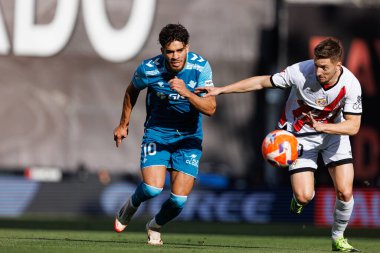 Abdessamad Ezzalzouli ve Ivan Balliu, Estadio de Vallecas 'taki Rayo Vallecano ve Real Betis Balompie (Maciej Rogowski) takımları arasında oynanan LaLiga EA Spor karşılaşmasında görüldü.