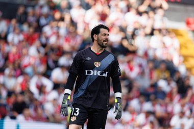 Augusto Batalla, LaLiga EA SPORTS maçı sırasında Estadio de Vallecas 'ta Rayo Vallecano ve Real Betis Balompie takımları arasında görüldü (Maciej Rogowski