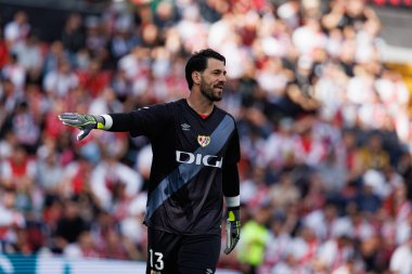 Augusto Batalla, LaLiga EA SPORTS maçı sırasında Estadio de Vallecas 'ta Rayo Vallecano ve Real Betis Balompie takımları arasında görüldü (Maciej Rogowski