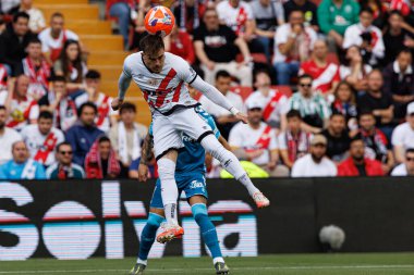 Josep Chavarria, Estadio de Vallecas 'ta Rayo Vallecano ve Real Betis Balompie (Maciej Rogowski) takımları arasında LaLiga EA SPORTS maçı sırasında görüldü.