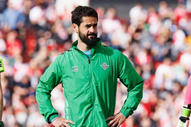 Estadio de Vallecas 'ta Rayo Vallecano ve Real Betis Balompie (Maciej Rogowski) takımları arasında LaLiga EA SPORTS maçı sırasında görüldü.