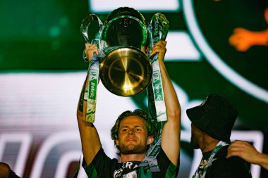 Morten Hjulmand, Marques de Pombal 'da (Maciej Rogowski) şampiyon olduktan sonra Sportif CP kutlamaları sırasında görüldü.)