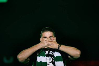 Viktor Gyokeres, Marques de Pombal 'da (Maciej Rogowski) unvanı kazandıktan sonra Sporting CP kutlamaları sırasında görüldü)