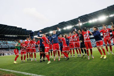 Rayo oyuncuları LaLiga EA SPORTS maçında RC Celta de Vigo ve Rayo Vallecano (Maciej Rogowski)