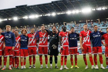 Rayo oyuncuları LaLiga EA SPORTS maçında RC Celta de Vigo ve Rayo Vallecano (Maciej Rogowski)