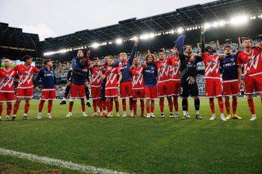 Rayo oyuncuları LaLiga EA SPORTS maçında RC Celta de Vigo ve Rayo Vallecano (Maciej Rogowski)