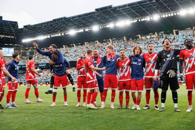 Rayo oyuncuları LaLiga EA SPORTS maçında RC Celta de Vigo ve Rayo Vallecano (Maciej Rogowski)