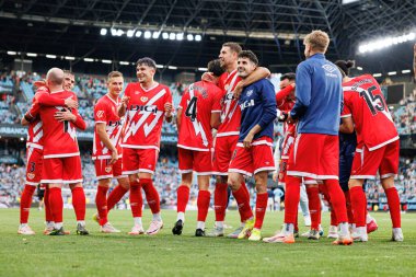 Rayo oyuncuları LaLiga EA SPORTS maçında RC Celta de Vigo ve Rayo Vallecano (Maciej Rogowski)