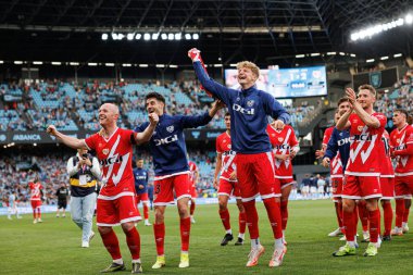 RC Celta de Vigo ve Rayo Vallecano (Maciej Rogowski) takımları arasında oynanan LaLiga EA SPORTS maçı sırasında Rayo oyuncuları)