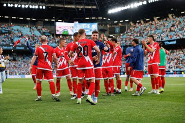 RC Celta de Vigo ve Rayo Vallecano (Maciej Rogowski) takımları arasında oynanan LaLiga EA SPORTS maçı sırasında Rayo oyuncuları)