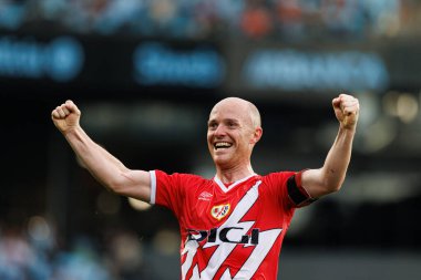 LaLiga EA SPORTS maçı sırasında RC Celta de Vigo ve Rayo Vallecano (Maciej Rogowski) takımları arasında görülen Isi Palazon)