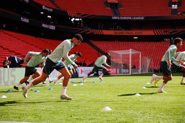 Dominic Solanke, UEFA Avrupa Ligi Finali öncesinde Tottenham Hotspur FC 'nin resmi eğitim oturumunda görüldü (Maciej Rogowski)