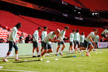 Tottenham oyuncuları UEFA Avrupa Ligi Finali 'nden önce Tottenham Hotspur FC' nin resmi eğitim oturumunda görüldü (Maciej Rogowski)