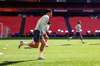 Dominic Solanke, UEFA Avrupa Ligi Finali öncesinde Tottenham Hotspur FC 'nin resmi eğitim oturumunda görüldü (Maciej Rogowski)