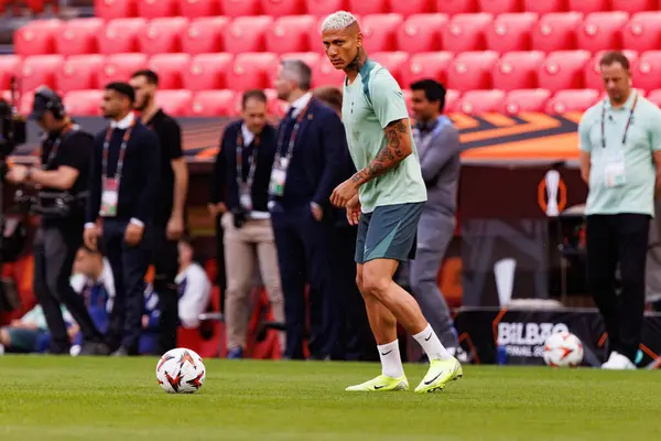 Richarlison, UEFA Avrupa Ligi Finali öncesinde Tottenham Hotspur FC 'nin resmi eğitim oturumunda görüldü (Maciej Rogowski)