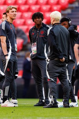 Rasmus Hojlund ve Patrick Dorgu Manchester United FC sırasında UEFA Avrupa Ligi Finali 'nden (Maciej Rogowski)