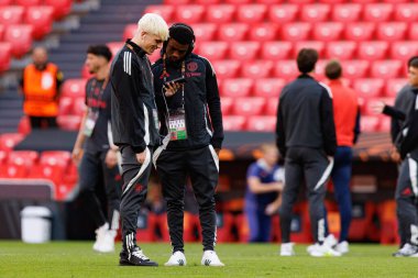 Alejandro Garnacho ve Amad Diallo Manchester United FC sırasında UEFA Avrupa Ligi Finali 'nden (Maciej Rogowski)