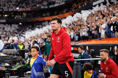 Harry Maguire, Tottenham Hotspur FC ile Manchester United FC (Maciej Rogowski) arasında oynanan UEFA Avrupa Ligi 2025 final maçında görüldü.)
