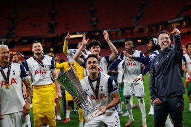 Sergio Reguilon UEFA Avrupa Ligi 2025 final maçında Tottenham Hotspur FC ve Manchester United FC (Maciej Rogowski)